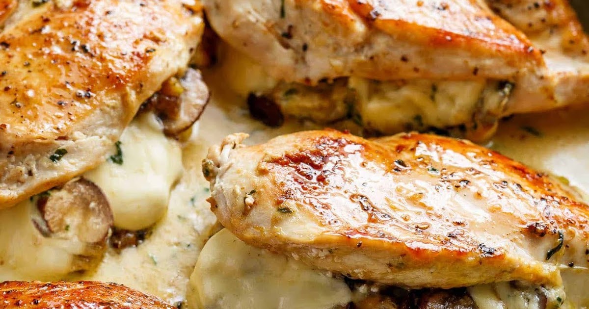 Cooking Home cheesy garlic butter mushroom stuffed chicken
