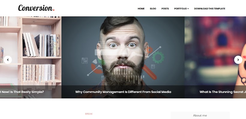 Conversion Free Blogger Template