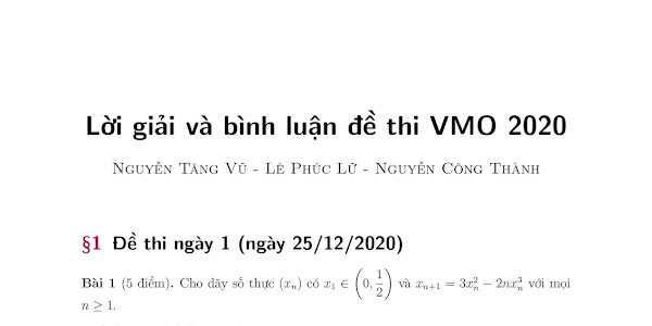 Lời giải đề thi HSG quốc gia môn Toán năm học 2020-2021