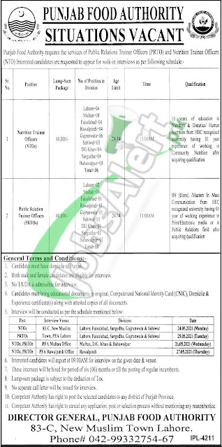 Today Jobs, Latest Govt Jobs in Punjab Food Authority May 2021 Today Jobs, Latest Govt Jobs in Punjab Food Authority May 2021
