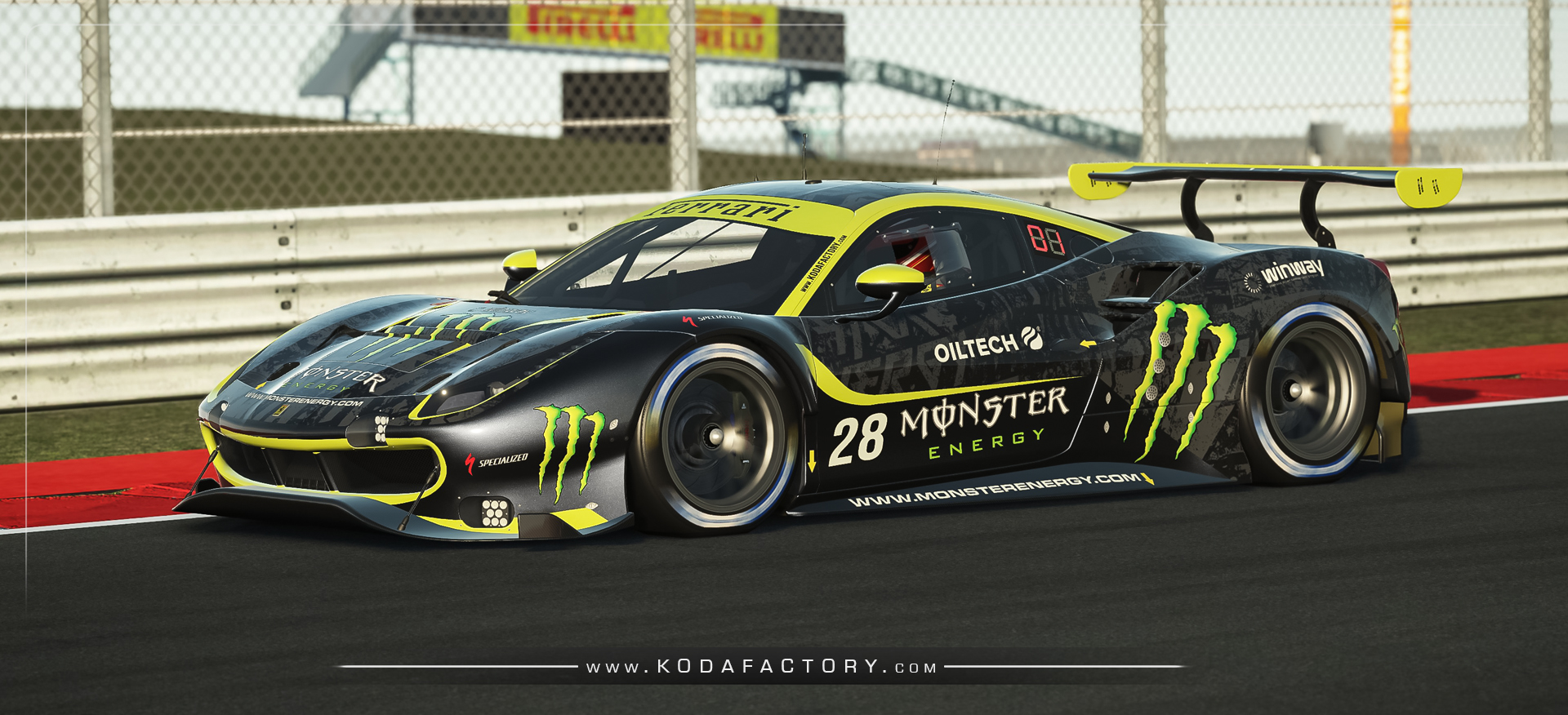 Koda Factory: Monster Energy Ferrari 488 GTE | rFactor 2