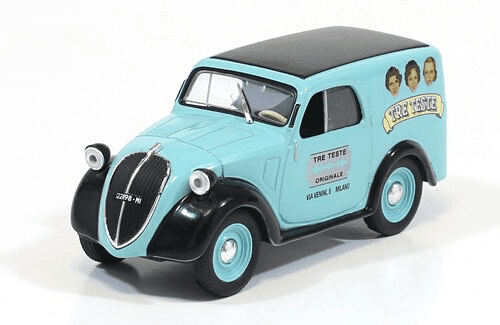 tre teste, tre teste 1:43, fiat 500 a furgoncino 1948, fiat 500 a furgoncino 1948 1:43, fiat 500 a furgoncino tre teste, fiat 500 a furgoncino 1948 tre teste, fiat 500 a furgoncino 1948 tre teste 1:43, fiat 500 a furgoncino 1948 tre teste collezione veicoli pubblicitari d'epoca,