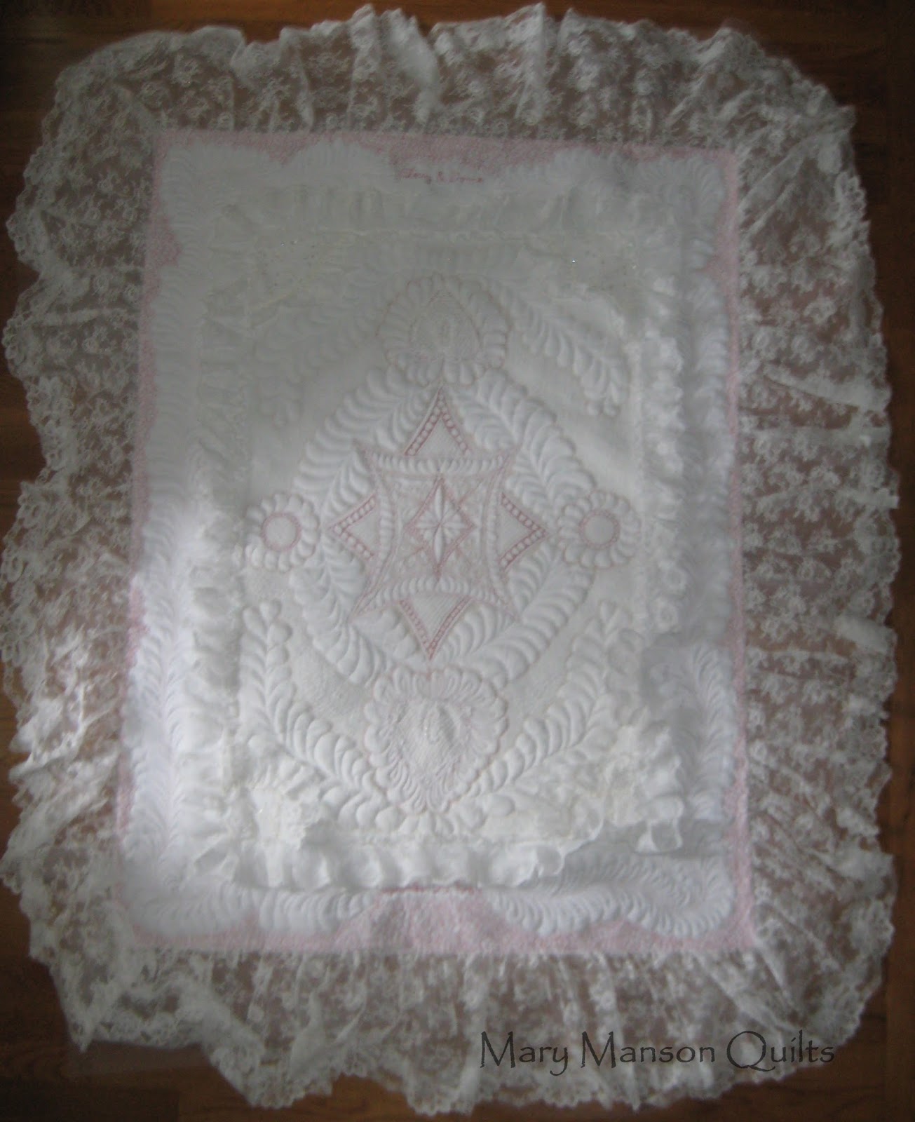 Mary Manson Quilts Wedding Dress Quilt Finished!