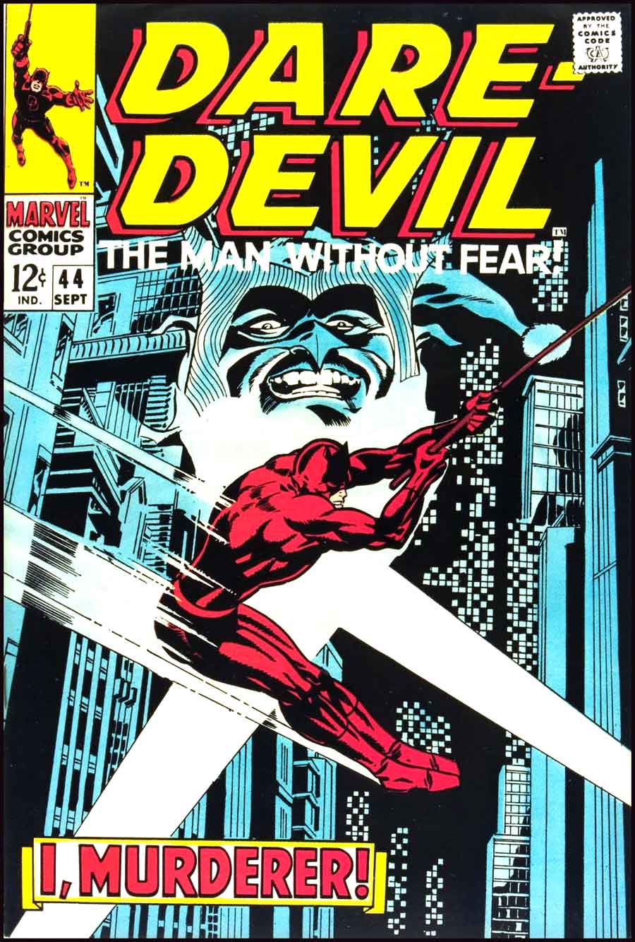 Daredevil v1 #44 marvel 1960s silver age comic book cover art by Jim Steranko