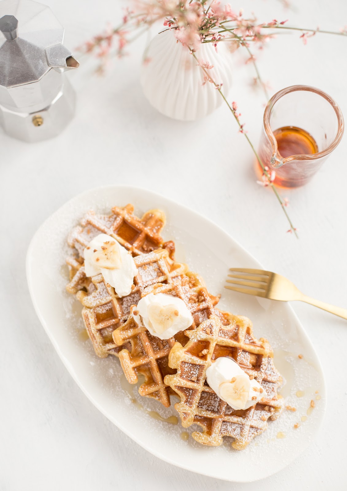 Banana Waffles with Almond Butter & French Toast Idea / detail lovin'