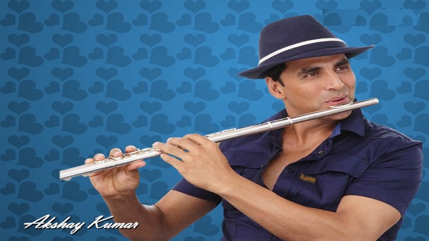 Akshay Kumar Playing Flute Latest Photo