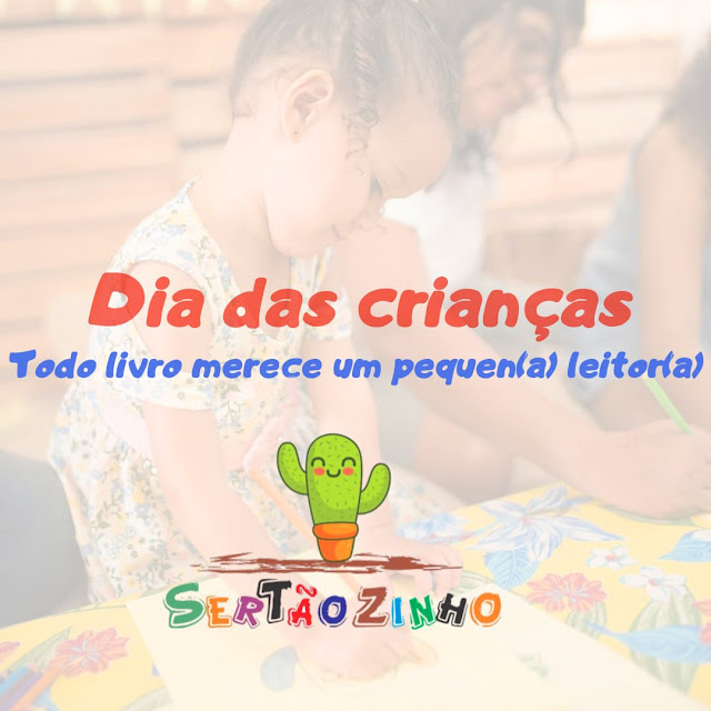 Sertão Livraria e Café promove campanha 'Ler também é brincar' no mês das crianças