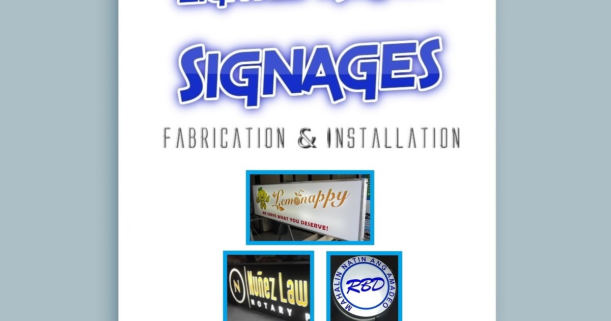 Lighted Acrylic Signages Fabrication & Installation Printixels