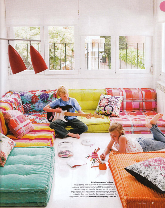 Rafakids Monday inspiration floor cushions for the kids bedroom