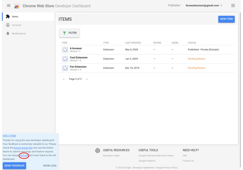 google chrome web store dashboard google chrome web store dashboard