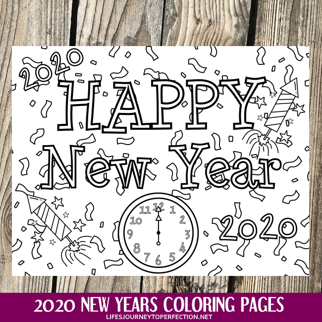 Life's Journey To Perfection: The Cutest New Year's Coloring Pages: A ...