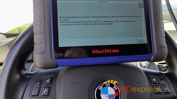 Autel MaxiIM508 XP400 کلیدهای اضافه شده برای 2011 BMW M3 CAS3 + 17 را اضافه کنید