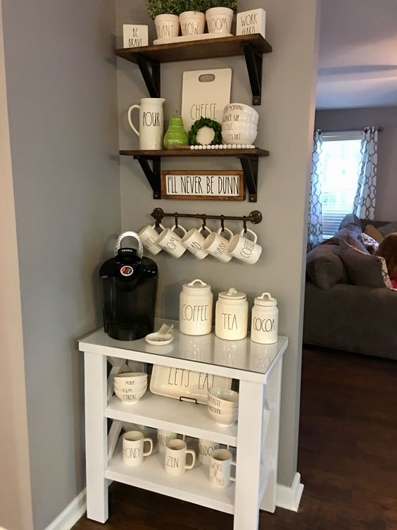 Imagínate tener el rincón del café o del té en tu casa como estos