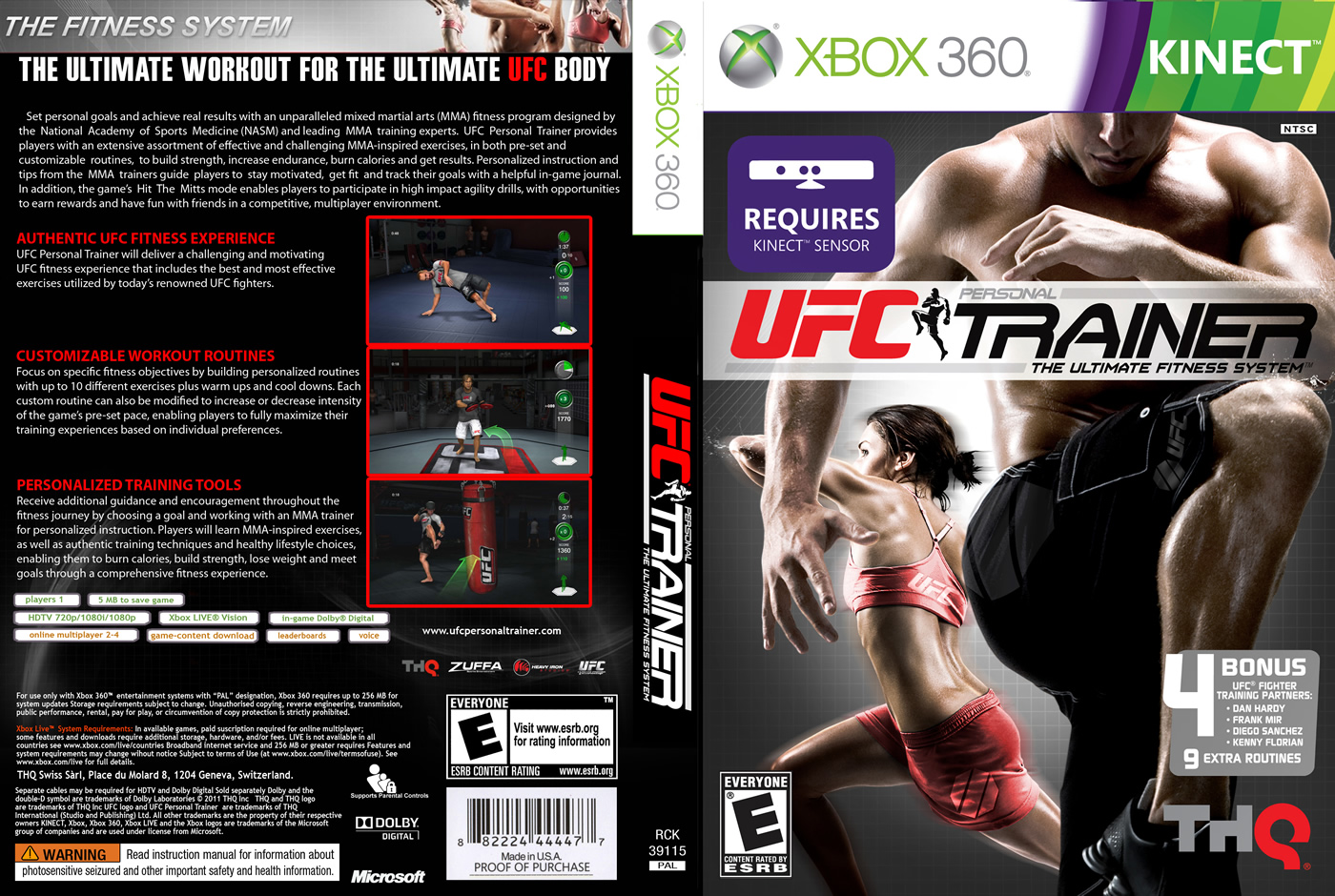 XBOX REALM XBOX 360/KINECT UFC PERSONAL TRAINER RGH/JTAG e ISO/LT