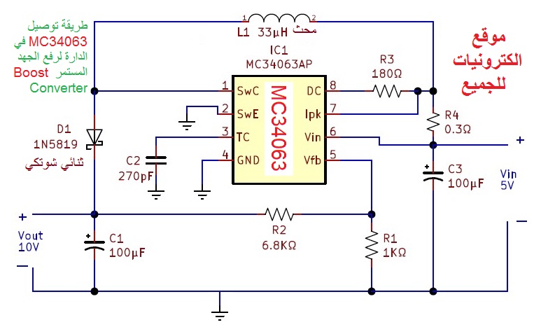 MC34063A DC-DC Converter IC Pinout, Equivalent, Circuit, 54% OFF