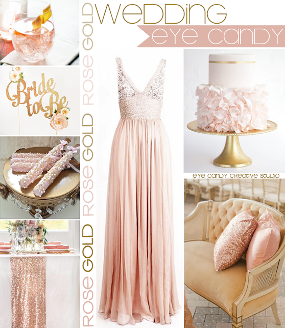 cocktail, blush dress, wedding cake, rose wedding, sequin runner, cake topper