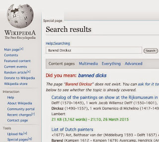 Search for Barend Dircksz and wiki's suggestion fail : Banned Dicks