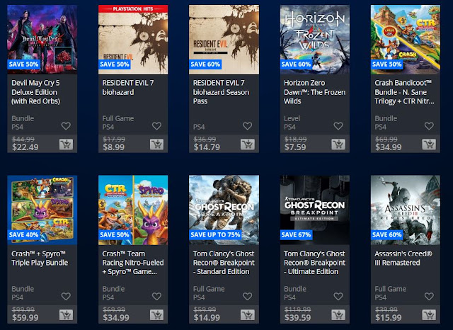 متجر PlayStation Store يستقبل خصومات ضخمة على ألعاب جهاز PS4 بنسبة 90% 