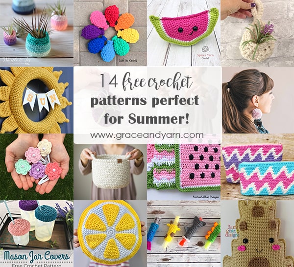 14 Free Crochet Patterns Perfect For Summer - Grace and Yarn