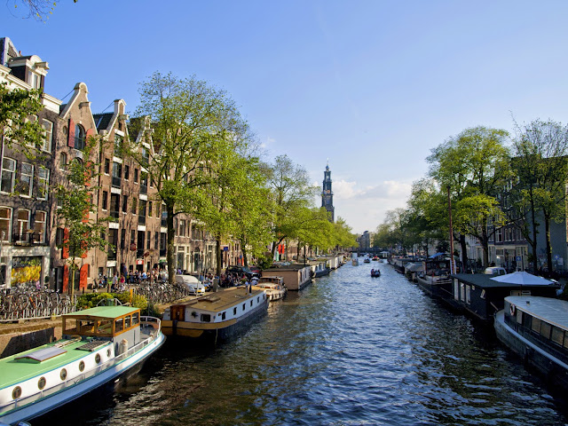 Wester Kerk en el Prinsengracht de Amsterdam