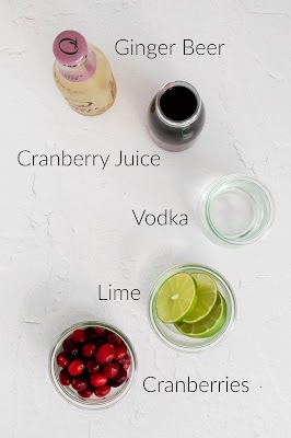 Cranberry Moscow Mule Recipe ingredients