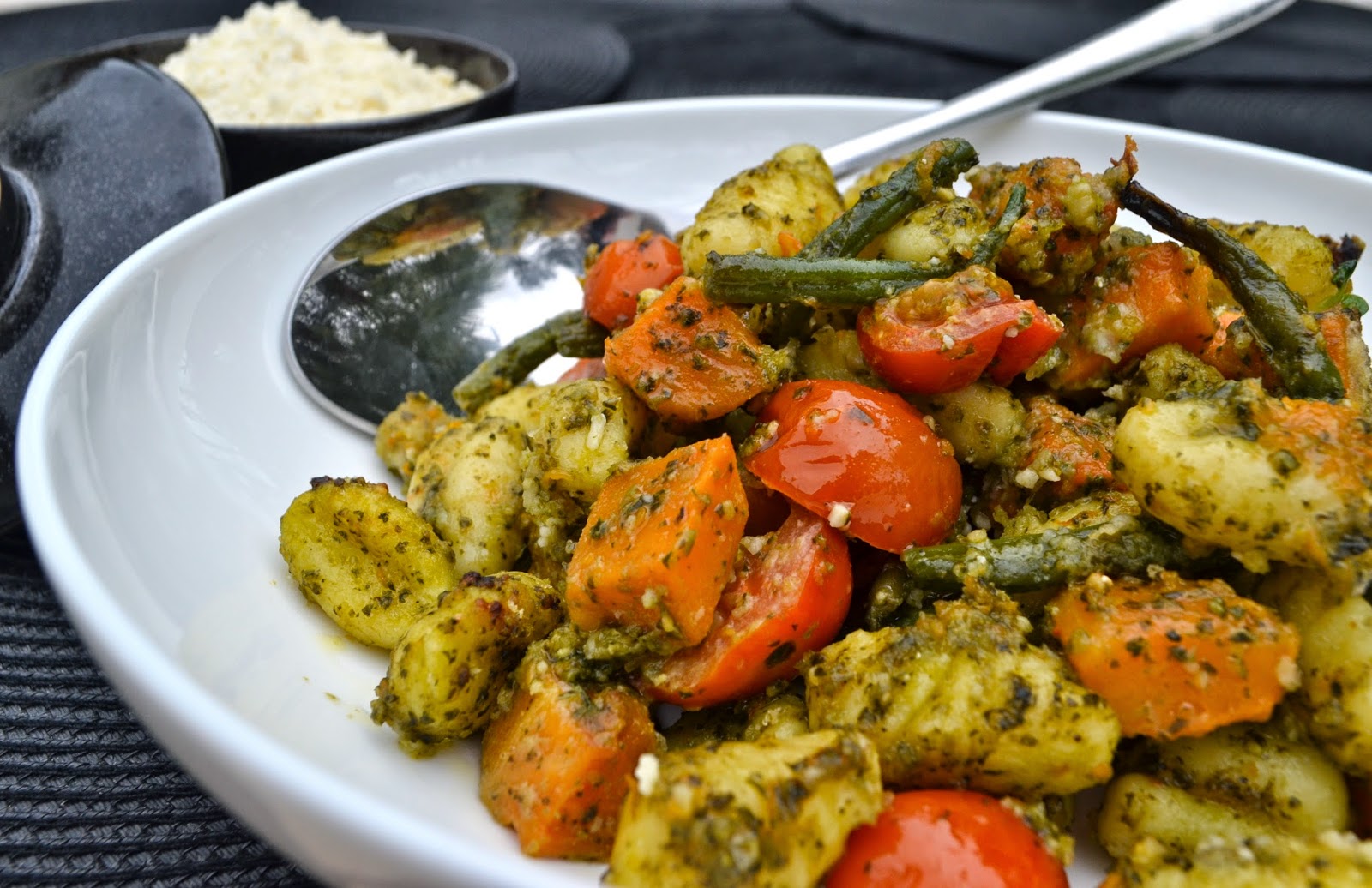 My Clean Cuisine Fresh Pesto Gnocchi with Butternut Squash, Cherry