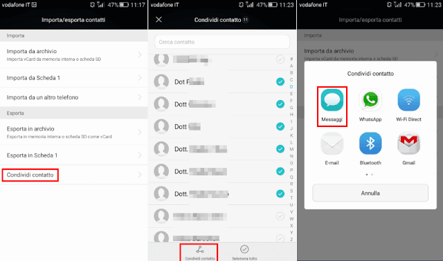 rubrica telefonica android