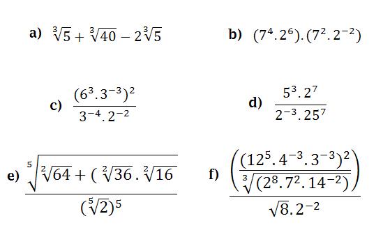 potenciacion y radicacion de números reales ~ MATEMÁTICA FÁCIL