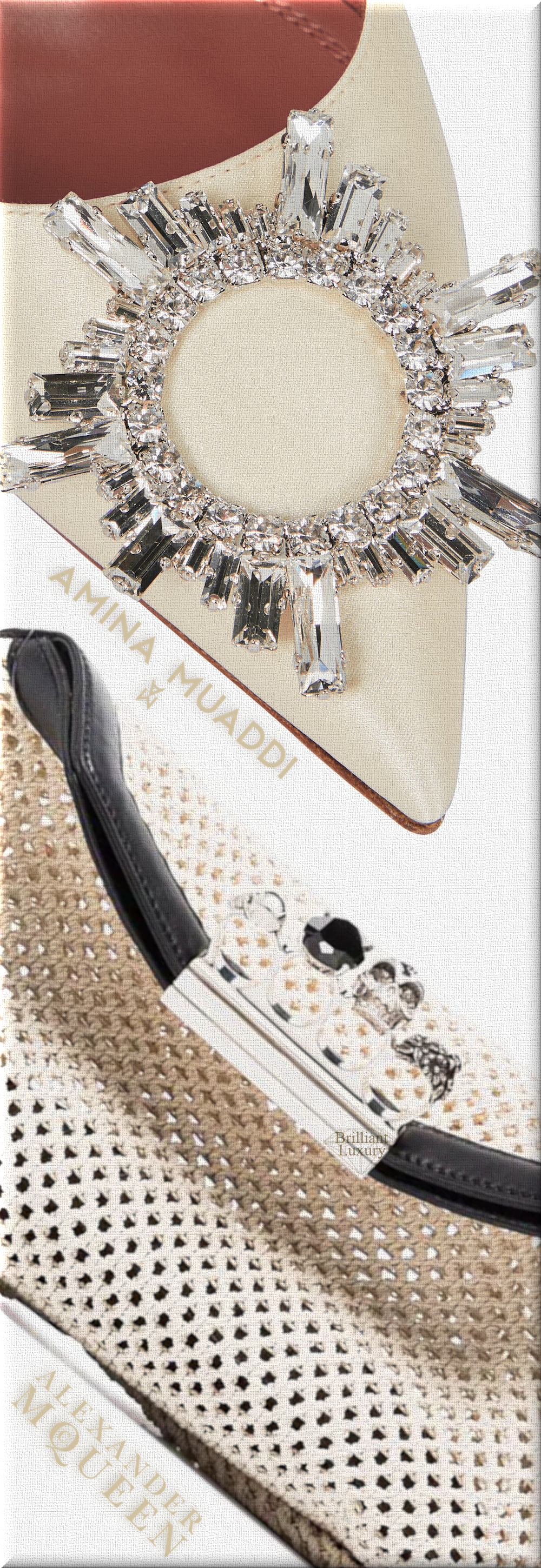 ♦Amina Muaddi ivory Begum embellished satin pumps & Alexander McQueen Four Ring clutch bag #aminamuaddi #alexandermcqueen #shoes #bags #ivory #brilliantluxury ♦Amina Muaddi ivory Begum embellished satin pumps & Alexander McQueen Four Ring clutch bag #aminamuaddi #alexandermcqueen #shoes #bags #ivory #brilliantluxury