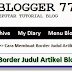 Cara Membuat Border Judul Artikel Blog