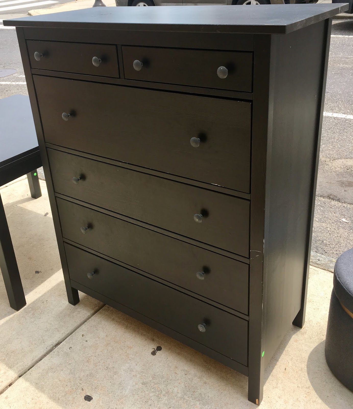 Uhuru Furniture & Collectibles Black 6 Drawer Chest 175 SOLD