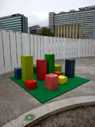 Hole 7 of the Putt Putt #2 Crazy Golf course in Croydon, London TURF Projects Putt Putt #2 Crazy Golf course at Platform Ruskin Square in Croydon