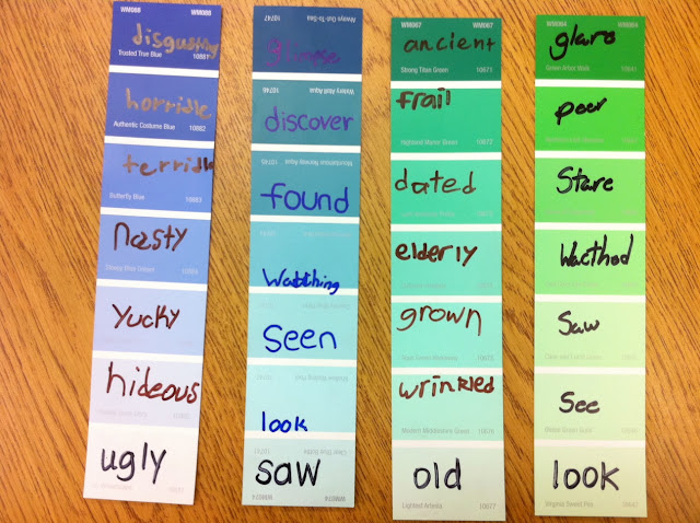 A fun activity to practice shades of meaning with different words.  Great lesson for narrative writing too!