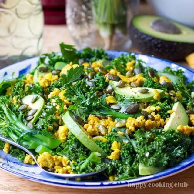 Turmeric Chicken & Kale Salad with Honey Lime Dressing