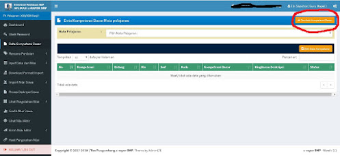 Cara menambahkan Kompetensi Dasar di eraport
