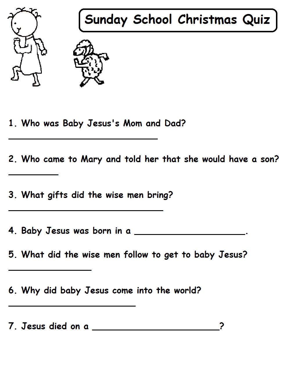 Church House Collection Blog Christmas Quizzes For Sunday School