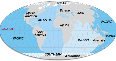 Oceanography: The Five Oceans of the world