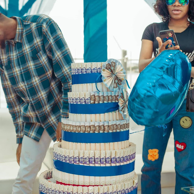 #BBNAIJA: Moment Jaypaul fans surprises him with Gifts, Money and cake (Photos)
