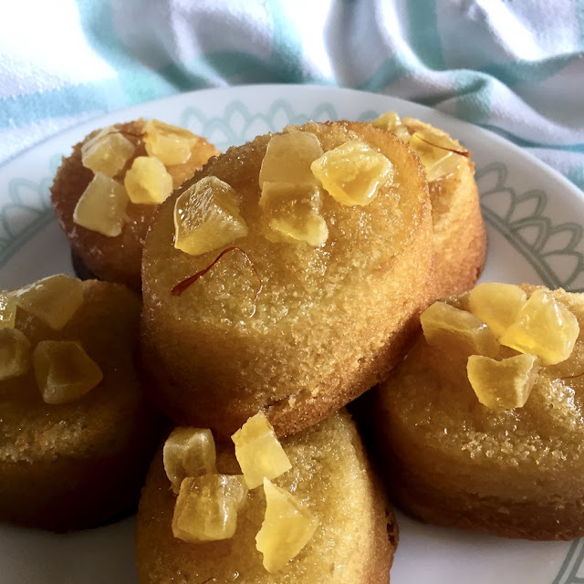 All That's Left Are The Crumbs Pineapple, Ginger & Saffron Syrup Cakes