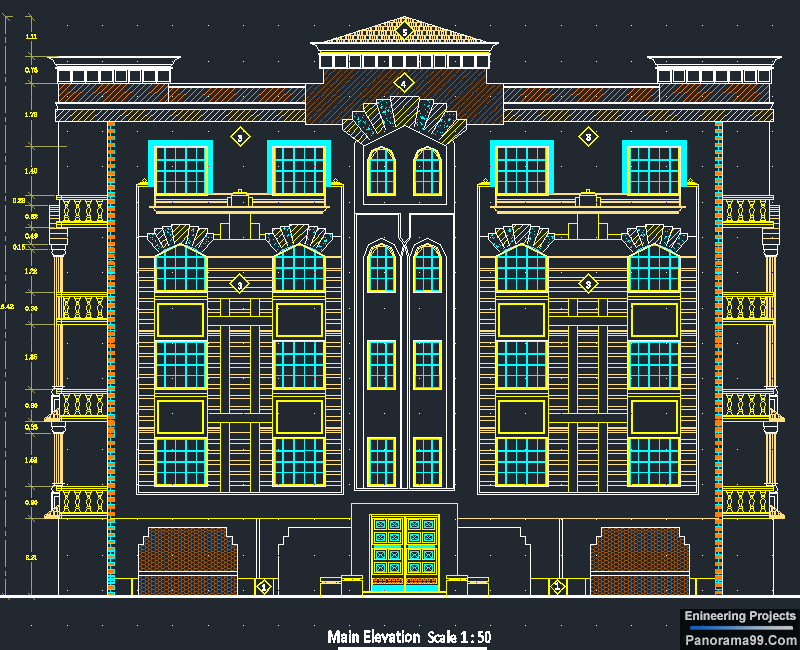 B 430 Buildings G 4 Building Classic Design 8 Flats 2br Hall 125m2 Bua 1192m2 Gf Affection 18x13m