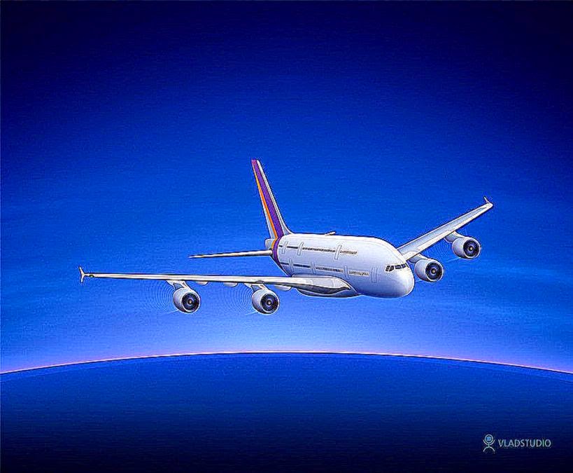 Download Wallpaper Blue Aircraft Flying 1024x768 HD Wallpaper on