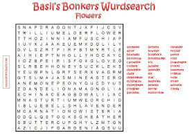 Brain Training with Professor Basil #63 Wurdsearch Flowers @BionicBasil®