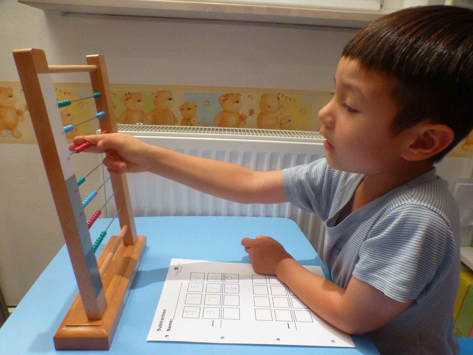 Family FECS Montessori Activity Small Bead Frame Static Subtraction