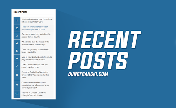 Modifikasi Recent Posts Blogger/Blogspot dengan Nomor