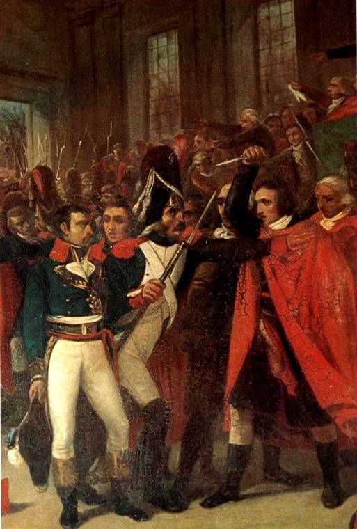 Установление власти директории во франции год. Наполеон 18 брюмера. Наполеон Бонапарт переворот 18 брюмера. Государственный переворот во Франции 1799. 18 Брюмера Луи Бонапарта картина.