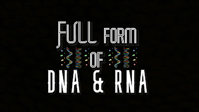 Full form of DNA & RNA in Science? - What is DNA & RNA?