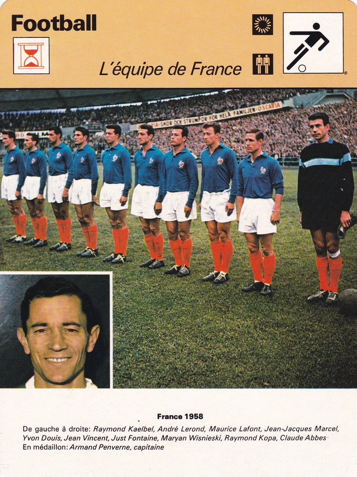 Football Yesterday & Today Equipe de France 1958 et bilan (Fiche Football)