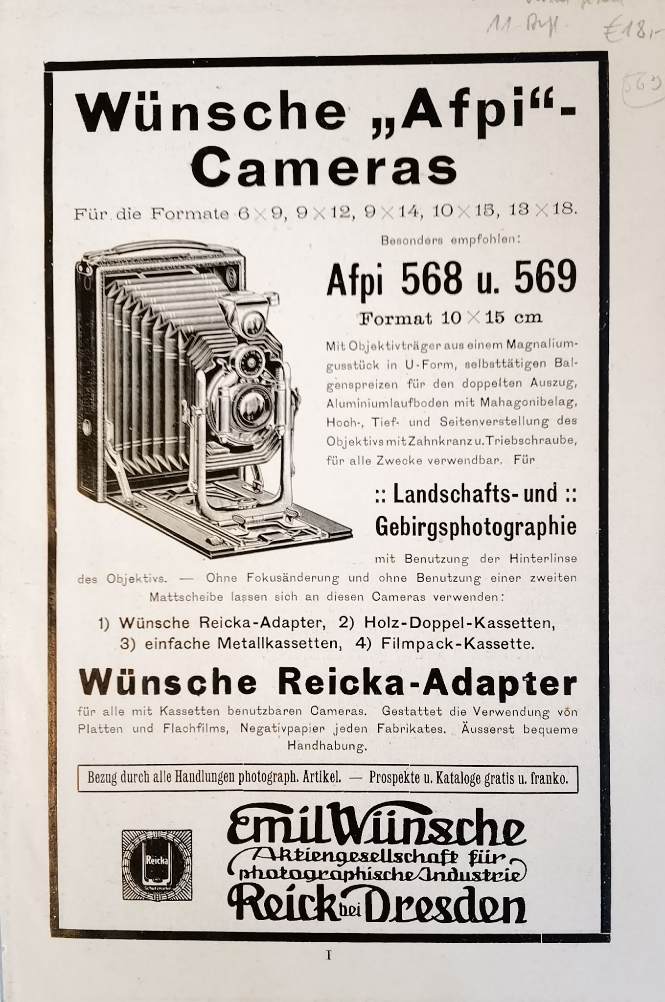 Schon 1908 gab es das Adapterproblem: Wünsche Reicka-Adapter