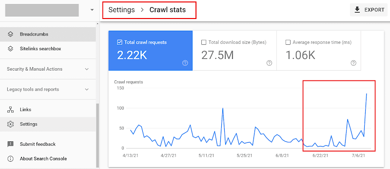 google crawl states