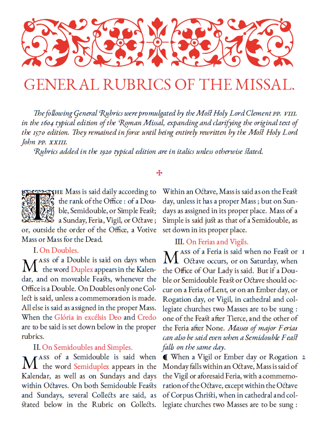 Mil Messainlatino It Nuova Traduzione Inglese Delle Rubriche Del Messale Tridentino